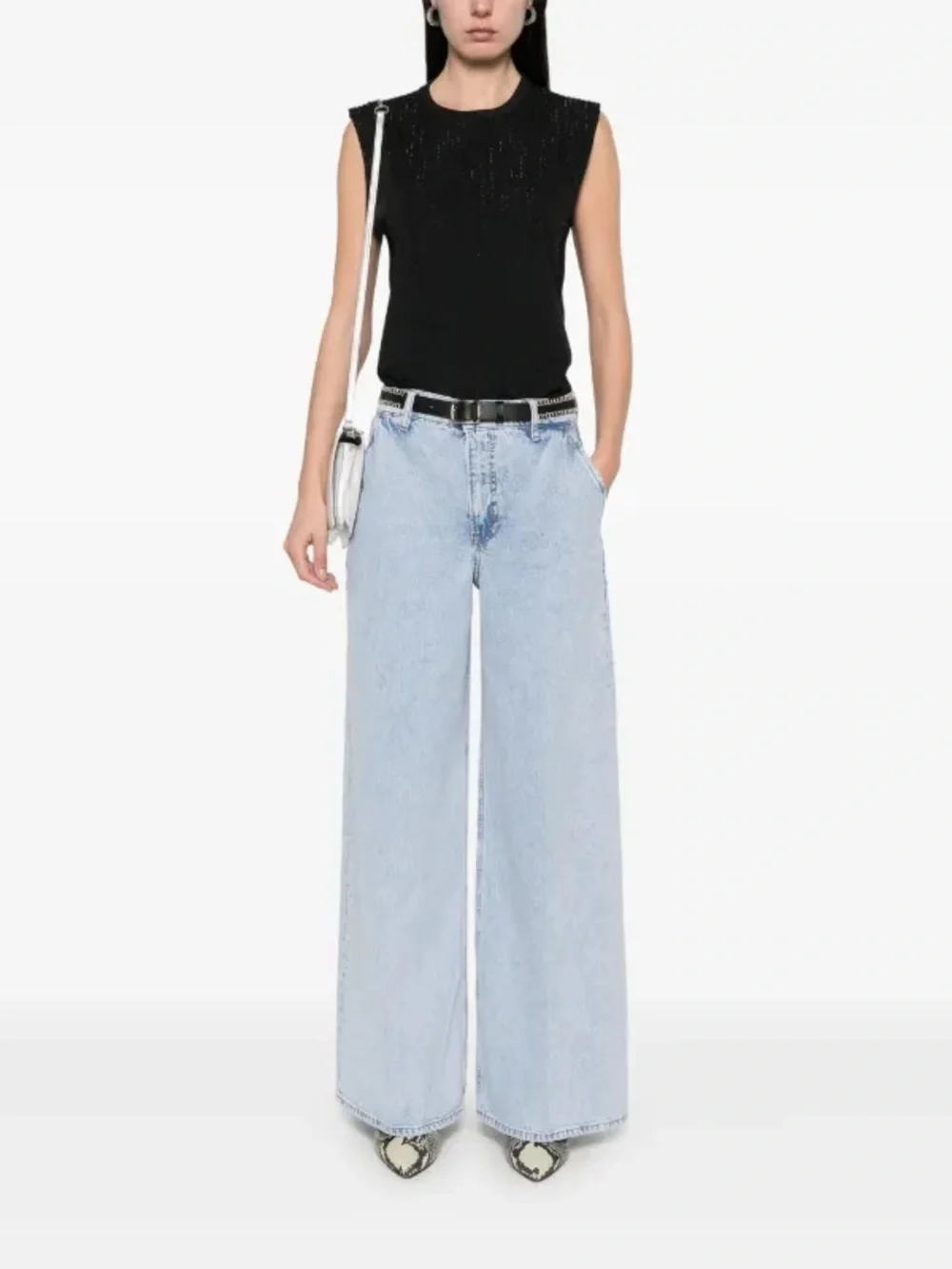 Frame Denim Light Blue Wide Leg Jeans